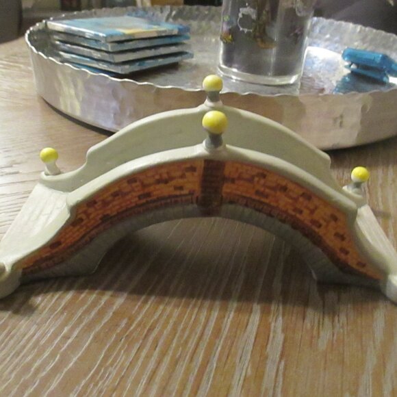 Lemax Hearthside Village Porcelain Garden Bridge 1992 #23069 - Picture 4 of 6